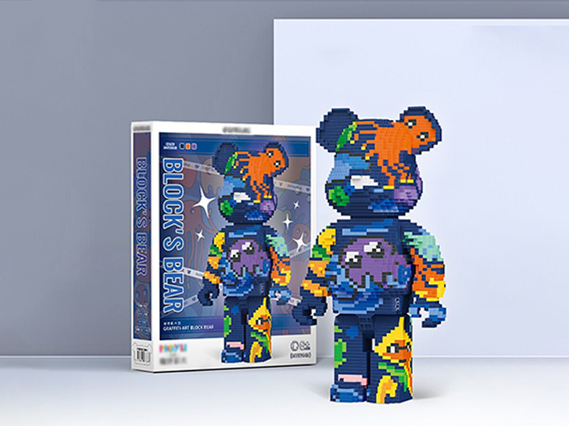3470PCS Art Graffiti Building Block Bear