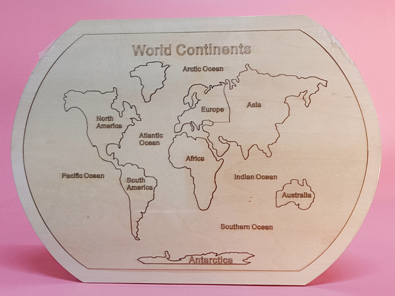 Wooden World Map