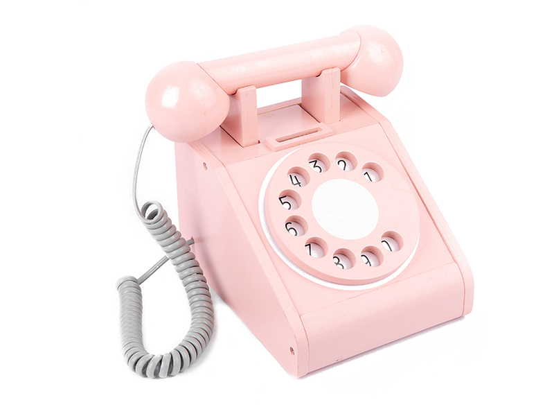 Wooden Retro Telephone