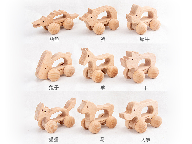 Wooden Animal Children's Trolley