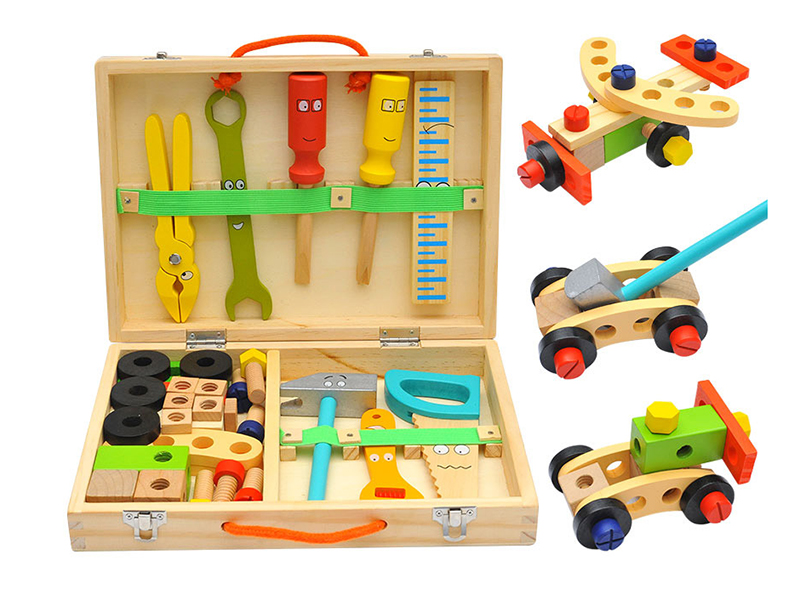 Wooden Cartoon Tools Box