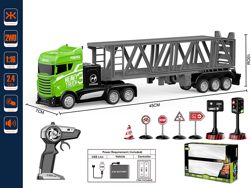 1:16 2.4G 4-Channel Remote Control Trailer