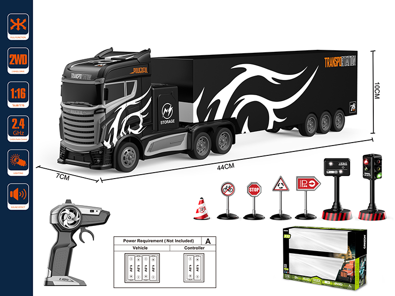 1:16 2.4G 4-Channel Remote Control Trailer