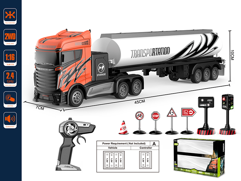 1:16 2.4G 4-Channel Remote Control Trailer