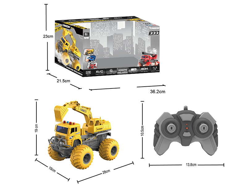 2.4G Remote Control Engineering Truck With Sound And Light