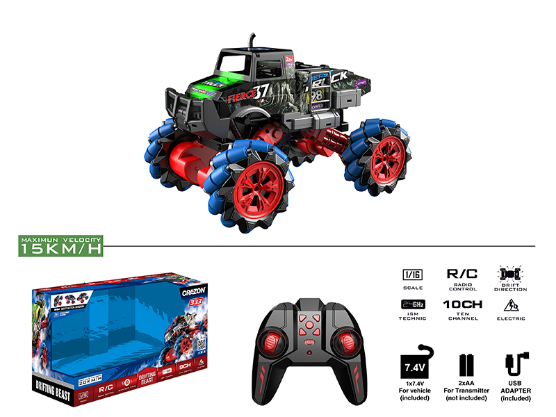 2.4G Remote Control Drift Dinosaur Stunt Car