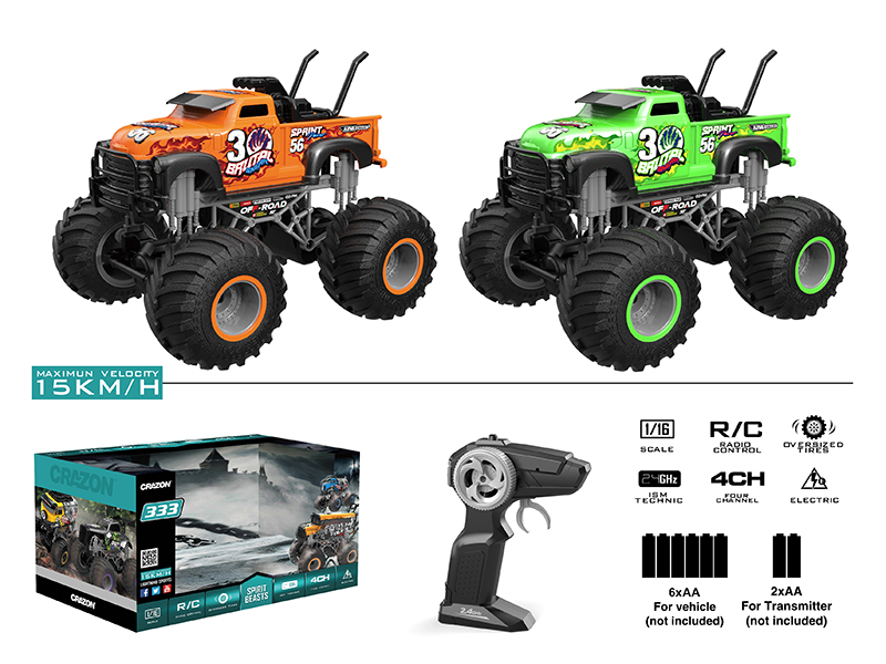 1:16 2.4G Remote Control Big Wheel Cross Country Car