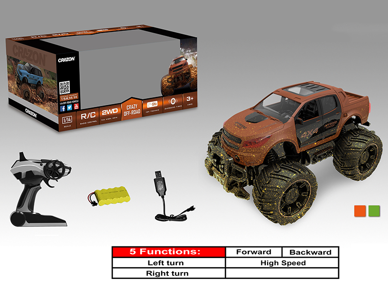 1:14 2.4G 4-Channel Remote Control Cross Country Car