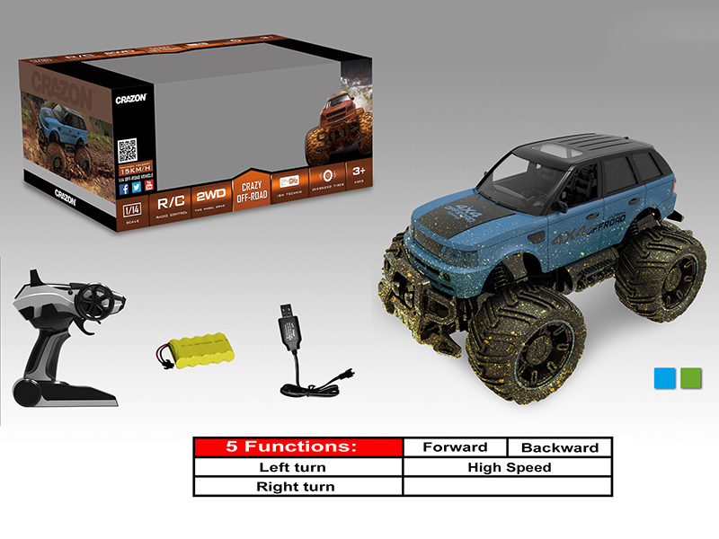 1:14 2.4G 4-Channel Remote Control Cross Country Car