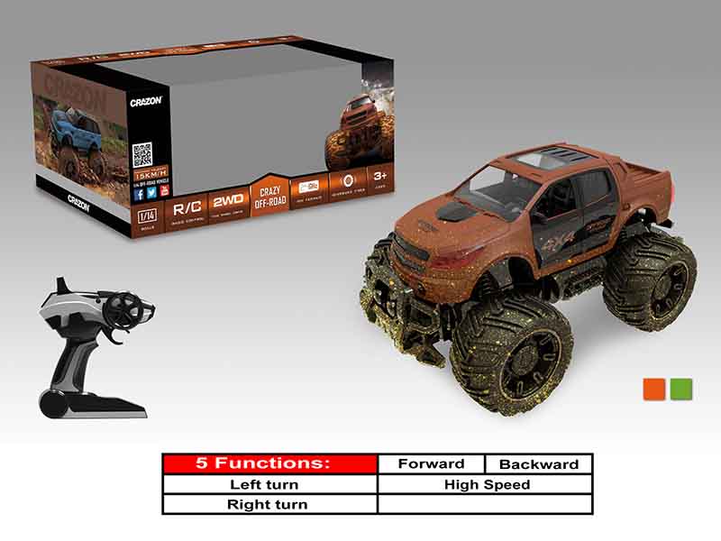 1:14 2.4G 4-Channel Remote Control Cross Country Car
