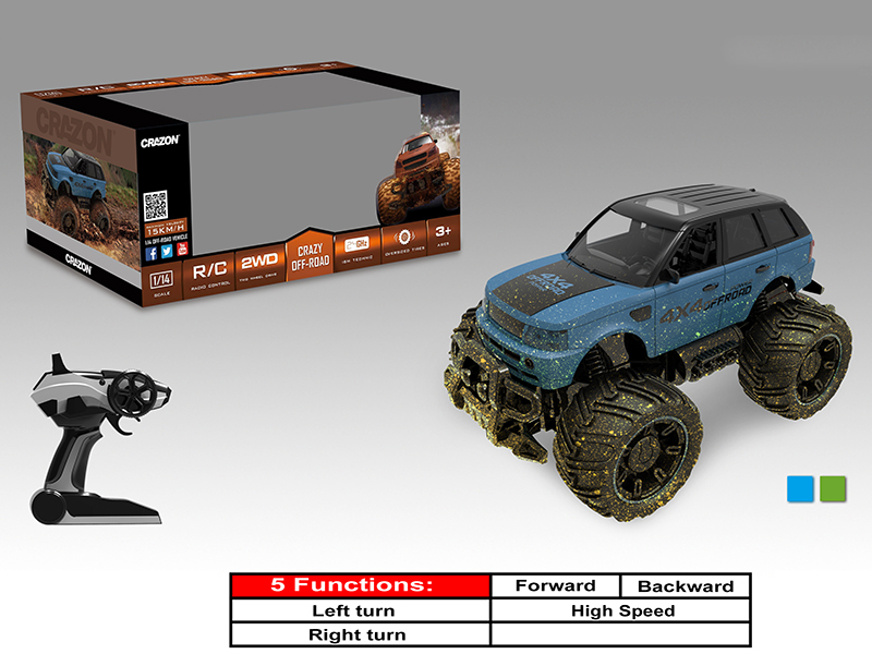1:14 2.4G 4-Channel Remote Control Cross Country Car