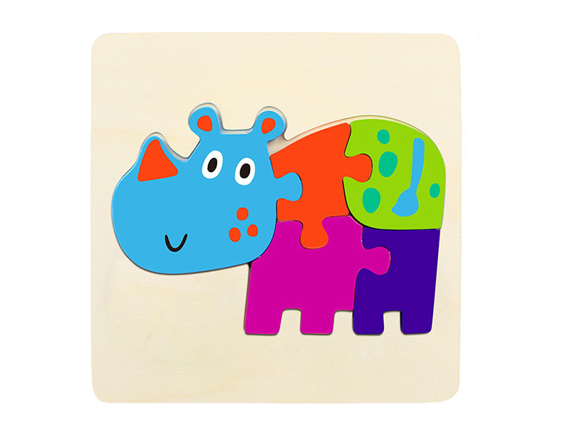Wooden Puzzle Rhinoceros