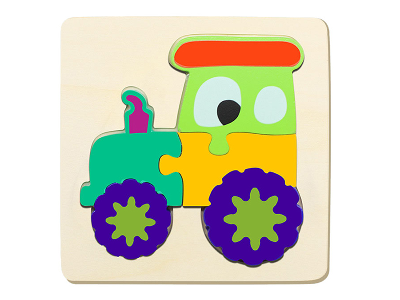 Wooden Puzzle Farm Tractor