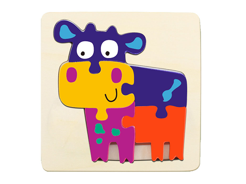 Wooden Puzzle Cow