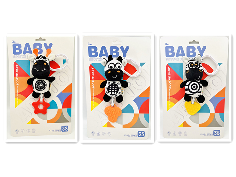 Black & White Series Bedside Bell Baby Stroller Hanging Plush Toy