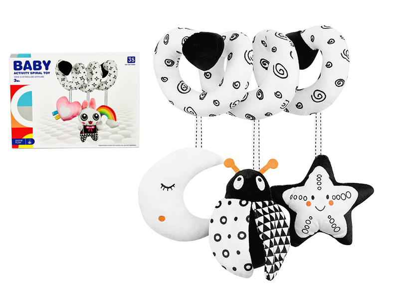Baby Crib Hanging Stroller Activity Spiral Plush Toys