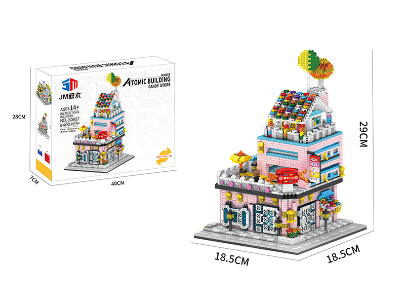 3400Pcs Coffee Micro Drill Building Blocks