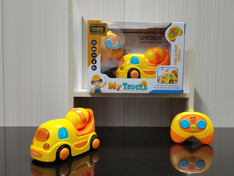 2.4G R/C Cartoon Engineering Concrete Truck With Sound And Light