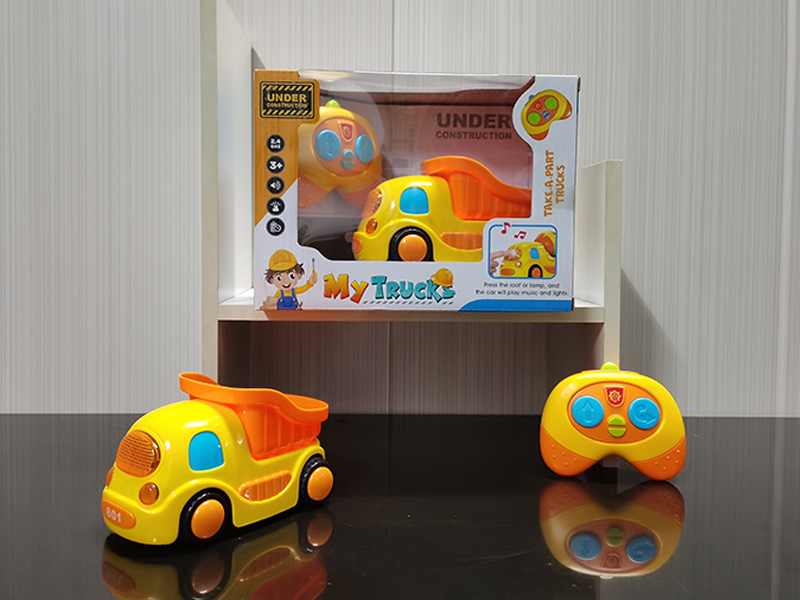 2.4G R/C Cartoon Engineering Dump Truck With Sound And Light