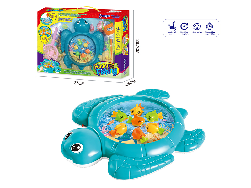Cartoon Turtle Electric Fishing Game(Blue)