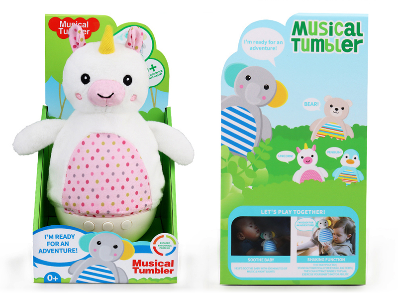 Plush Unicorn Tumbler With Light And Music