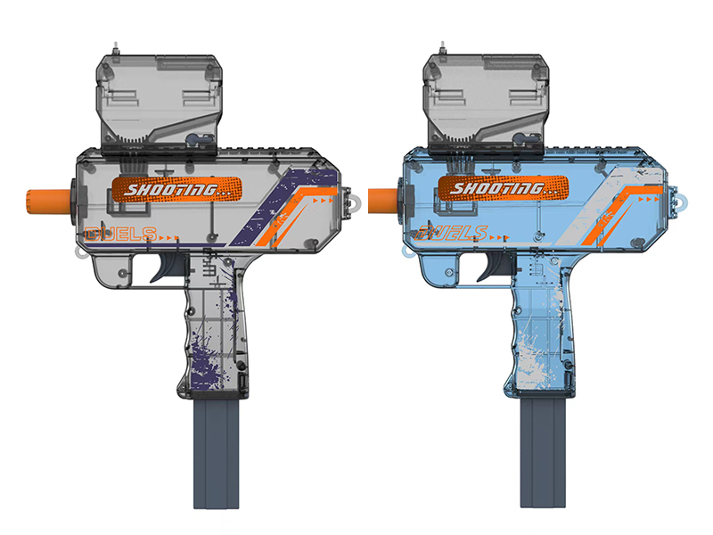 B/O Transparent Uzi Toy Gun With Light