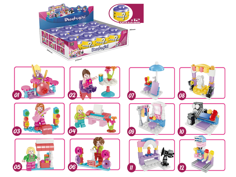 Dream Girl Building Blocks 12pcs