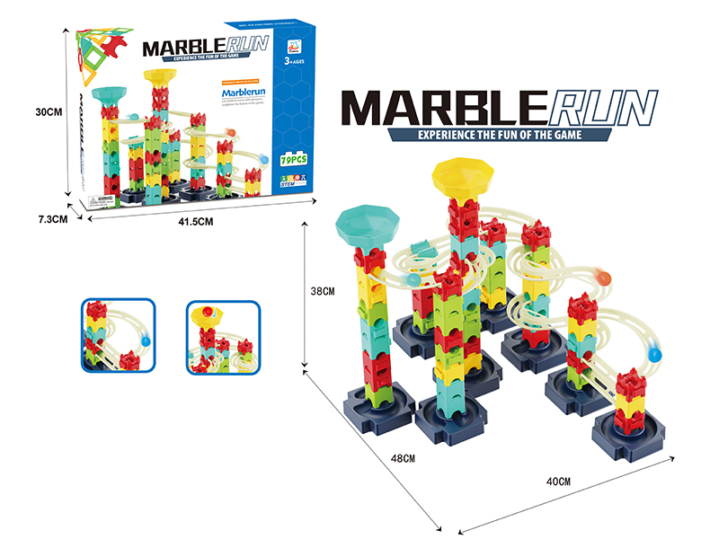 79PC Diy Ball Track Puzzle Assembly Building Block