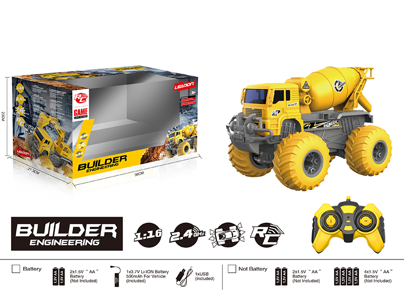 1:16 Remote Control Big Wheel Off-Road Engineering Truck(Included Battery)