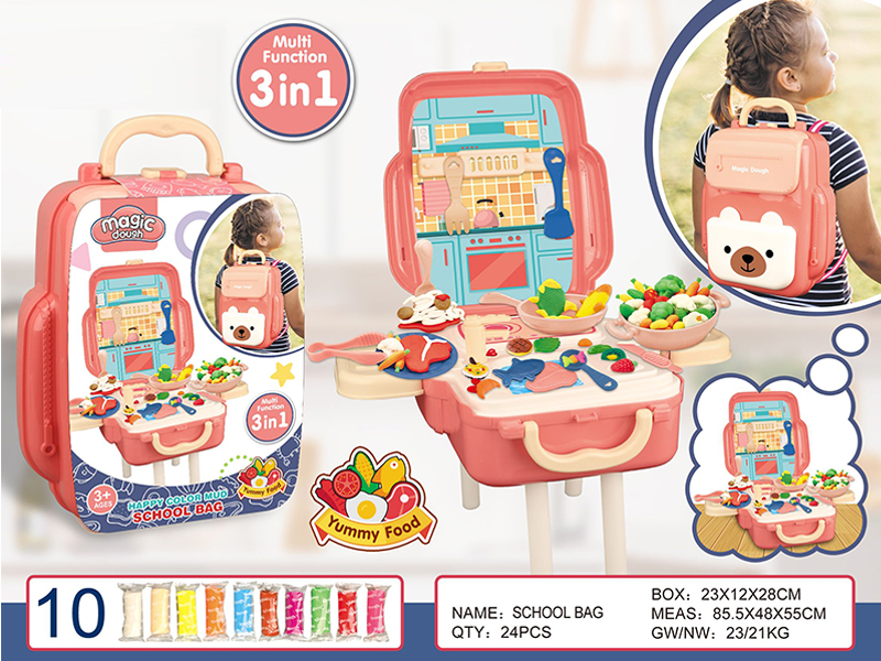 Kitchen Theme Schoolbag Colored Mud