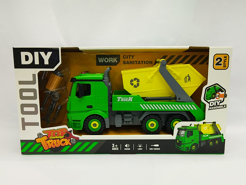 DIY Assembly Rubbish Car With Light And Music
