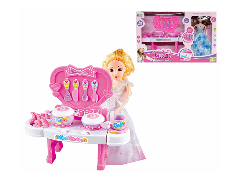 Mini Buffet With Doll Toy