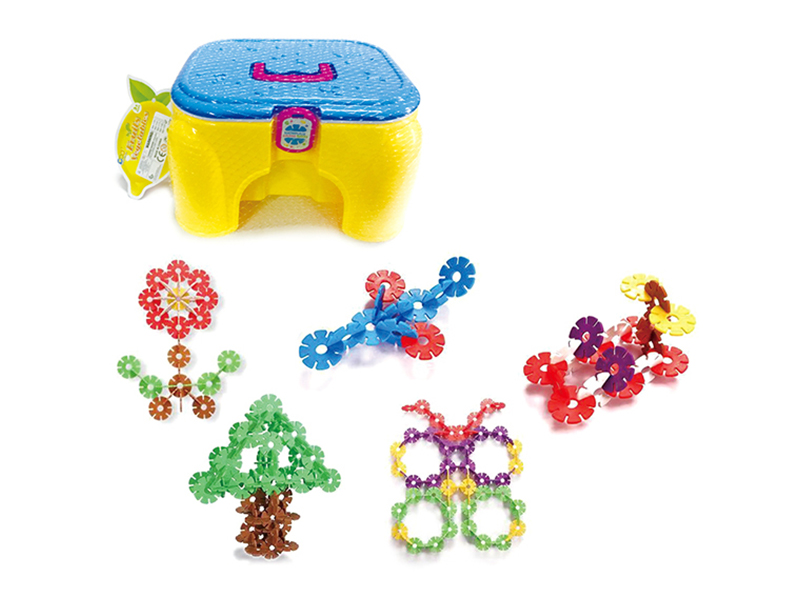 Children'S Snowflake Flake Building Block Chair Toy