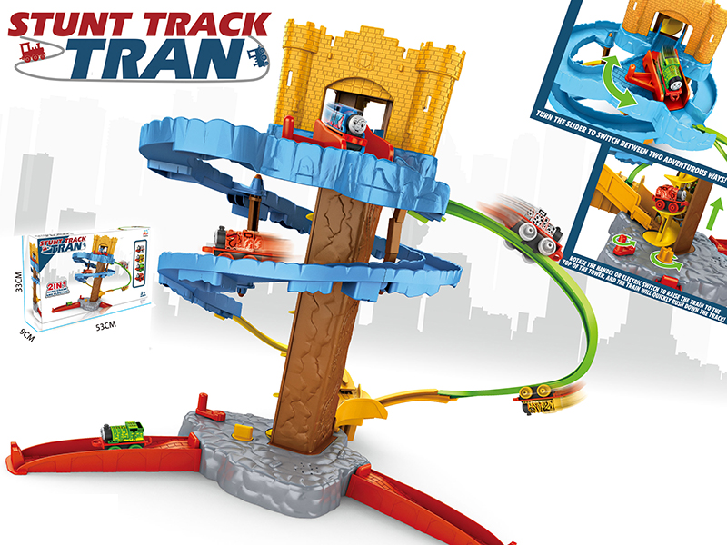 Hand-Cranked, Electric 2 I 1 Track Castle Adventure Set