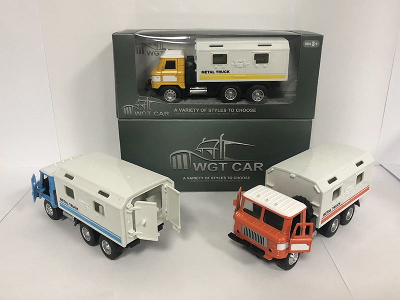 Pull Back Medical Truck With Light And Sound,The Door Can Opened