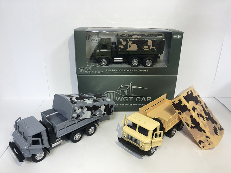 Pull Back Military Transport Truck With Light And Sound,The Door Can Opened