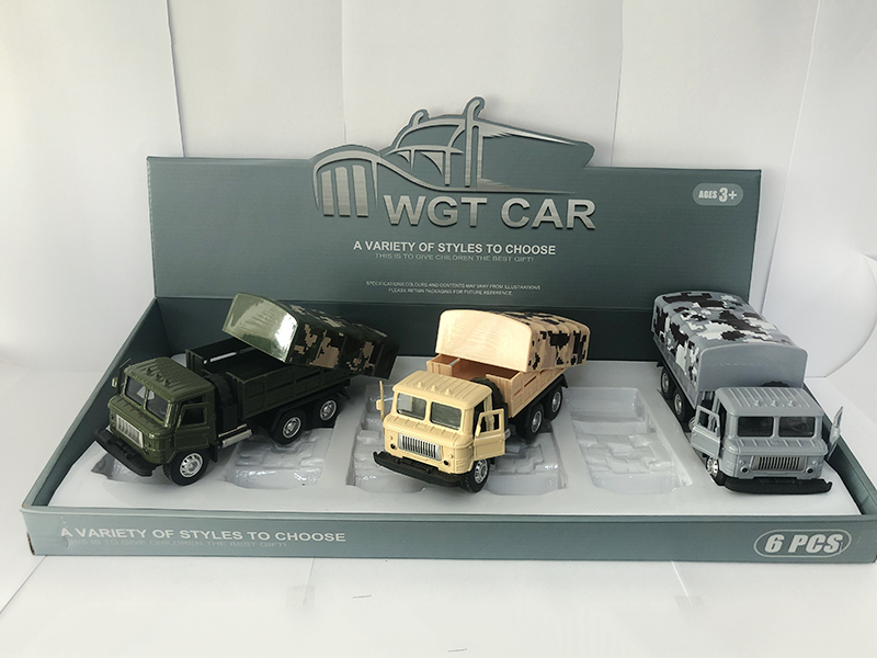 Pull Back Military Transport Truck With Light And Sound,The Door Can Opened