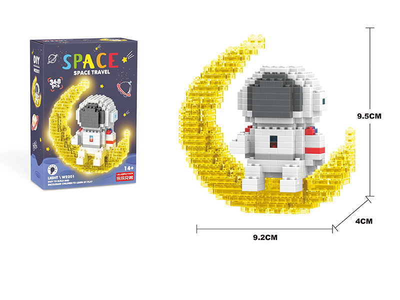 Micro Particle Building Blocks - Astronaut With Light 335pcs