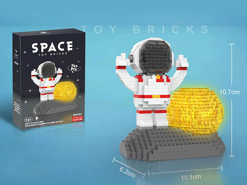 Micro Particle Building Blocks - Night Light Astronauts (Victory)767PCS