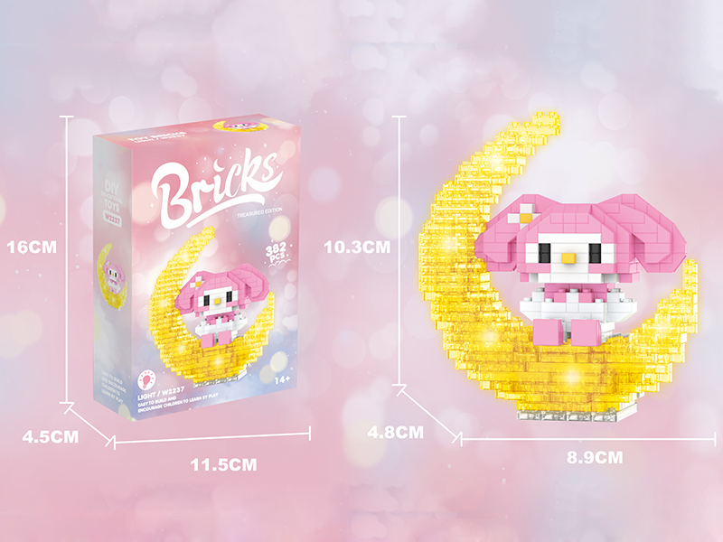 Micro Particle Building Blocks - Moon Rabbit With Light 382PCS
