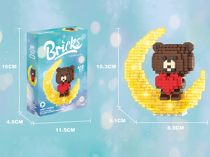 Micro Particle Building Blocks - Moon Bear With Light 402PCS