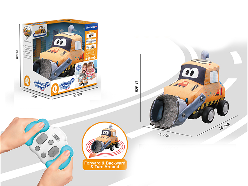 R/C 3Ch Infrared Cloth Engineering Bulldozer With Music And Horn