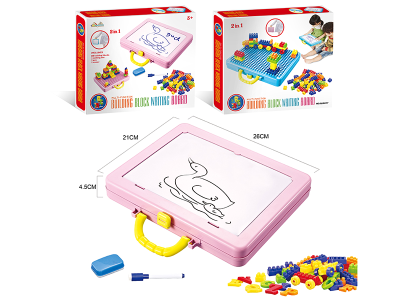 Multifunction Building Blocks Writing Board Suitcase