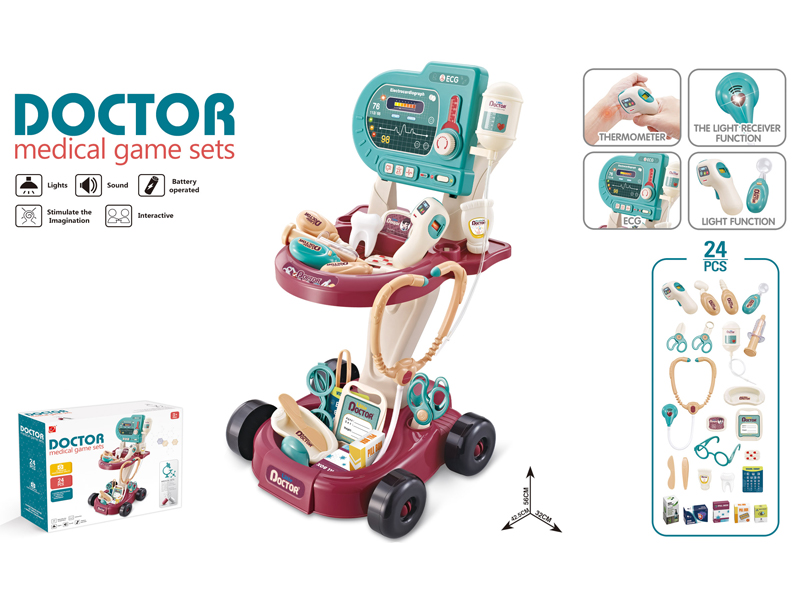 Medical Cart Ecg Combination Set