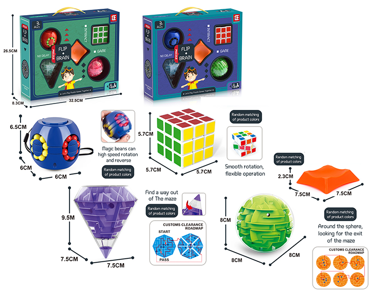 Maze Rubik's Cube Decompression Toys Set