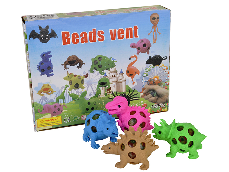 12pcs Dinosaur Beads Decompression Balls