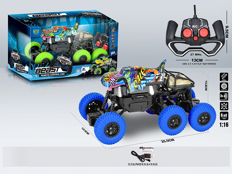 R/C 4CH 4WD Graffiti Tyrannosaurus Rex Climbing Car