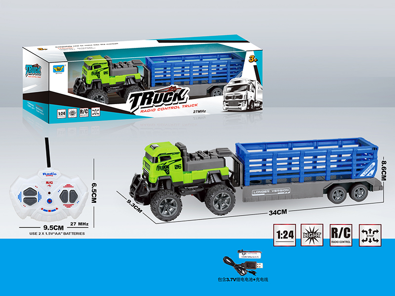 1:24 R/C 4Ch Tractor With Lights