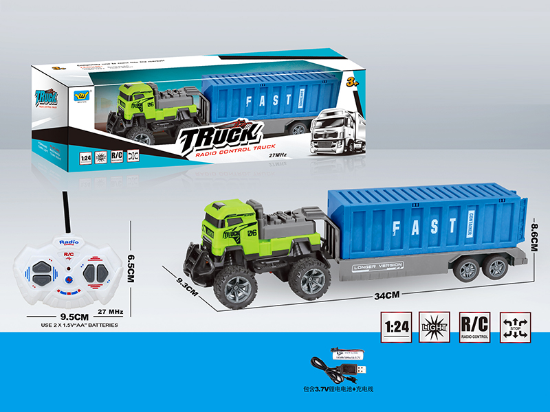 1:24 R/C 4Ch Tractor With Lights