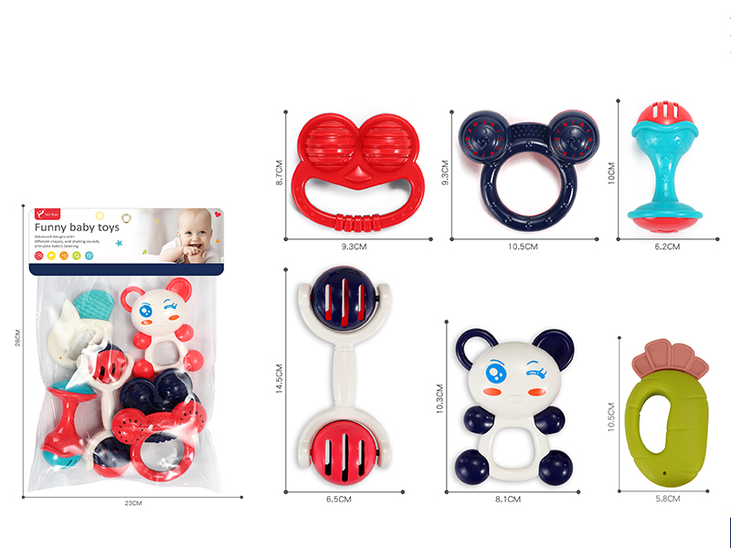Baby Teether & Rattle(6PCS)
